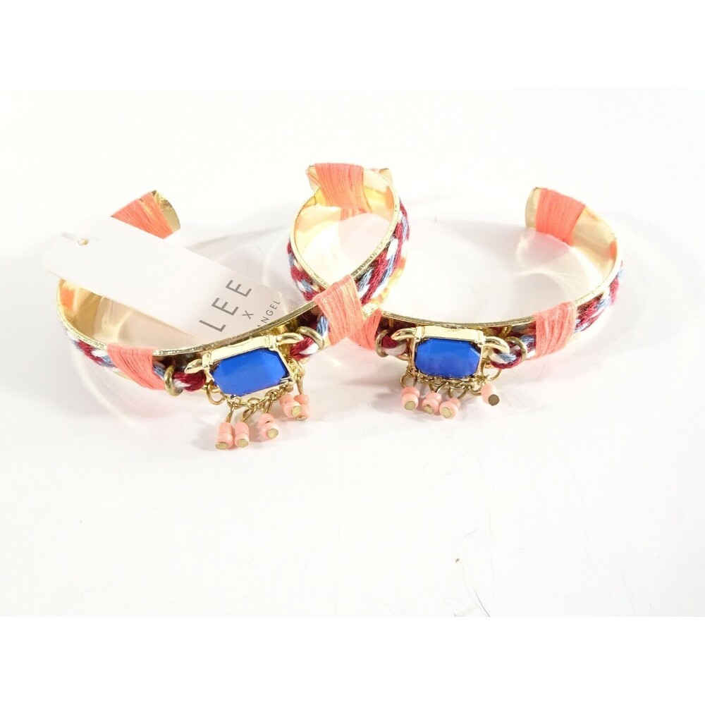 Lee by Lee Angel Women's Rainbow Color Therapy Cuff Bracelet NWT 89 Ea Set of 2